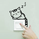 Dormitorio Interior DIY Decoración Gatos Lindos Perros Pegatinas Interruptor Pegatinas para la Pared Decoración Del Hogar